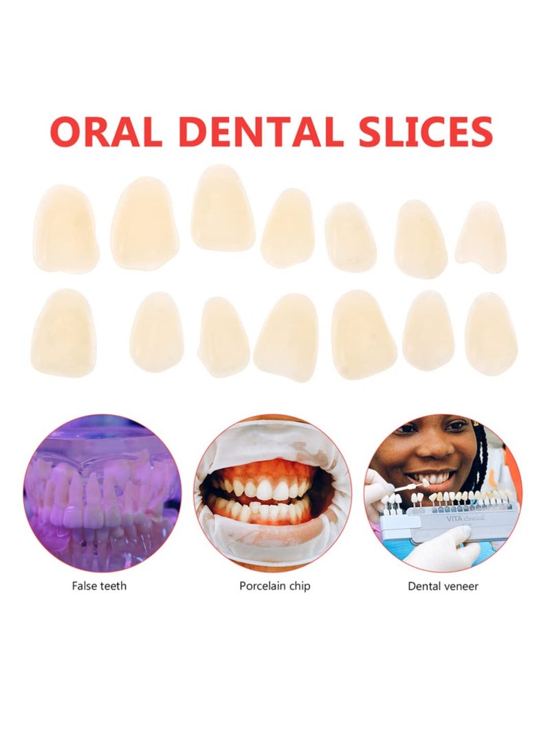 FOMIYES FOMIYES Temporary Crown, 200Pcs Temporary Cap, Dental Acrylic Resin Temporary Crown Veneers Material Temporary Repair Kit Replacements for Missing Broken Fake Teeth Beige  - Image 3
