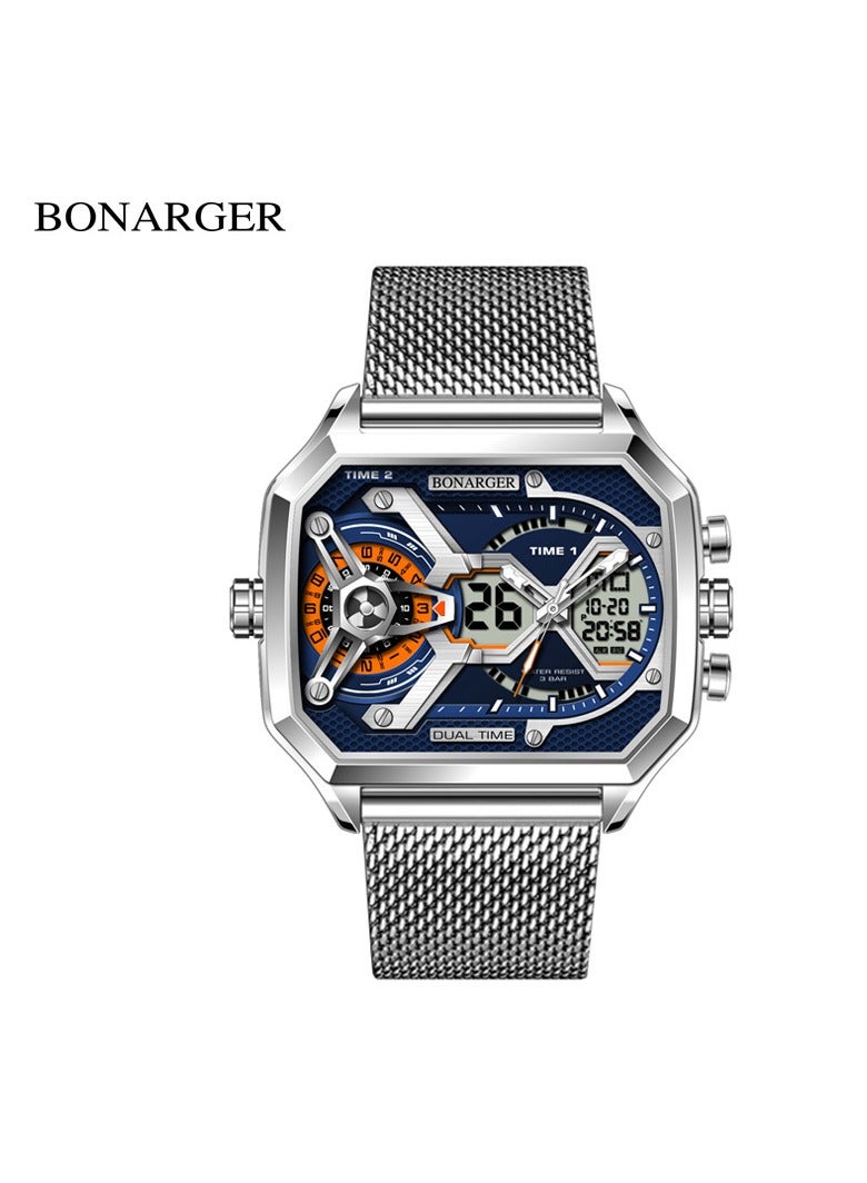New Men's Electronic Multi-Function Sport Luminous Waterproof Personalized Large Dial Watch