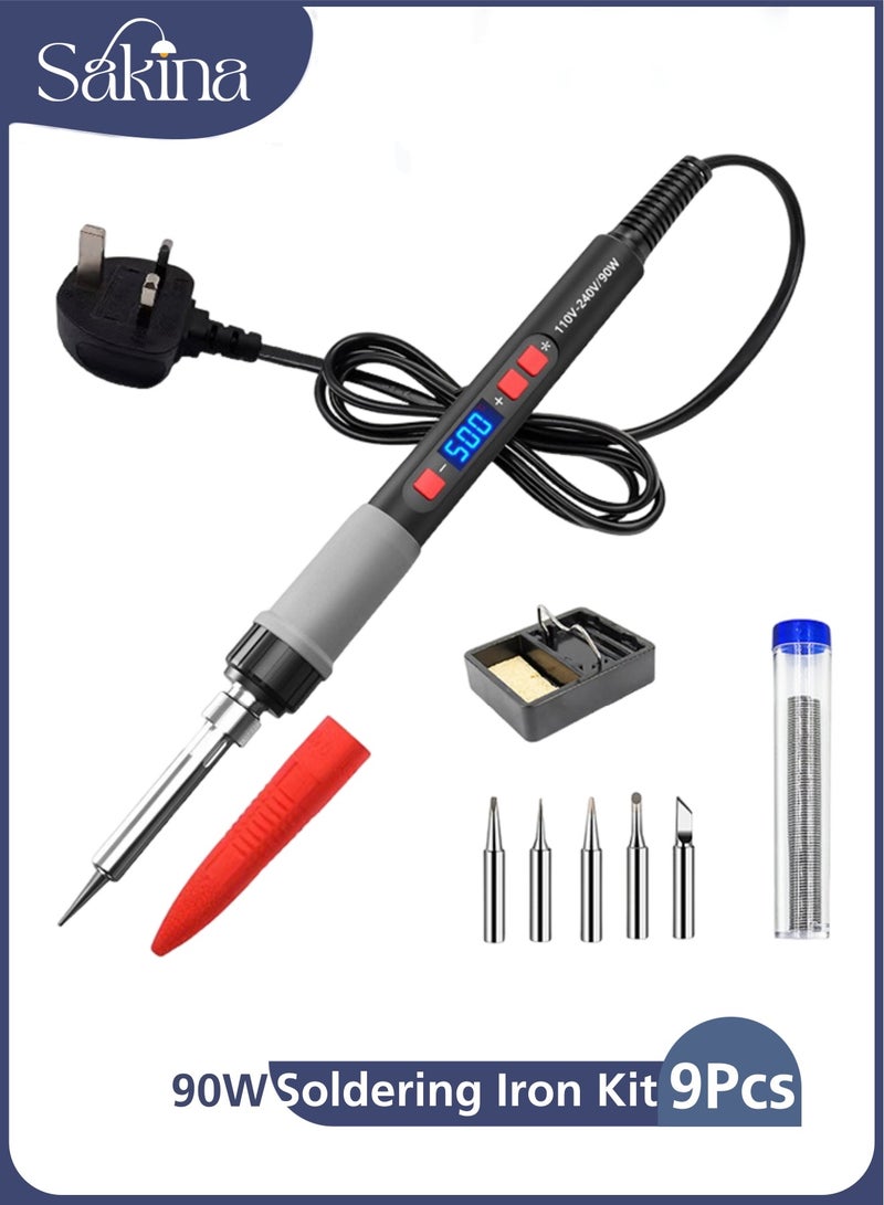 Sakina Soldering Iron Kit, 90W Soldering-Iron Gun Kit , Adjustable Temperature, LCD Display, Portable Design, for Electronics Hobbyists, Repair Tools, Jewelry Fixes, Appliance Maintenance - Image 1
