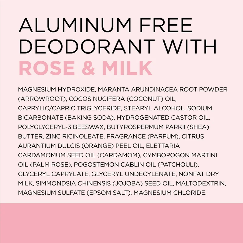 Dr Teal's Dr Teal's Aluminum Free Deodorant Rose & Milk 75G
