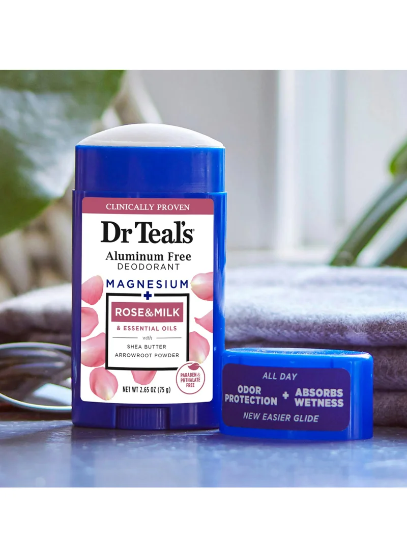 Dr Teal's Dr Teal's Aluminum Free Deodorant Rose & Milk 75G