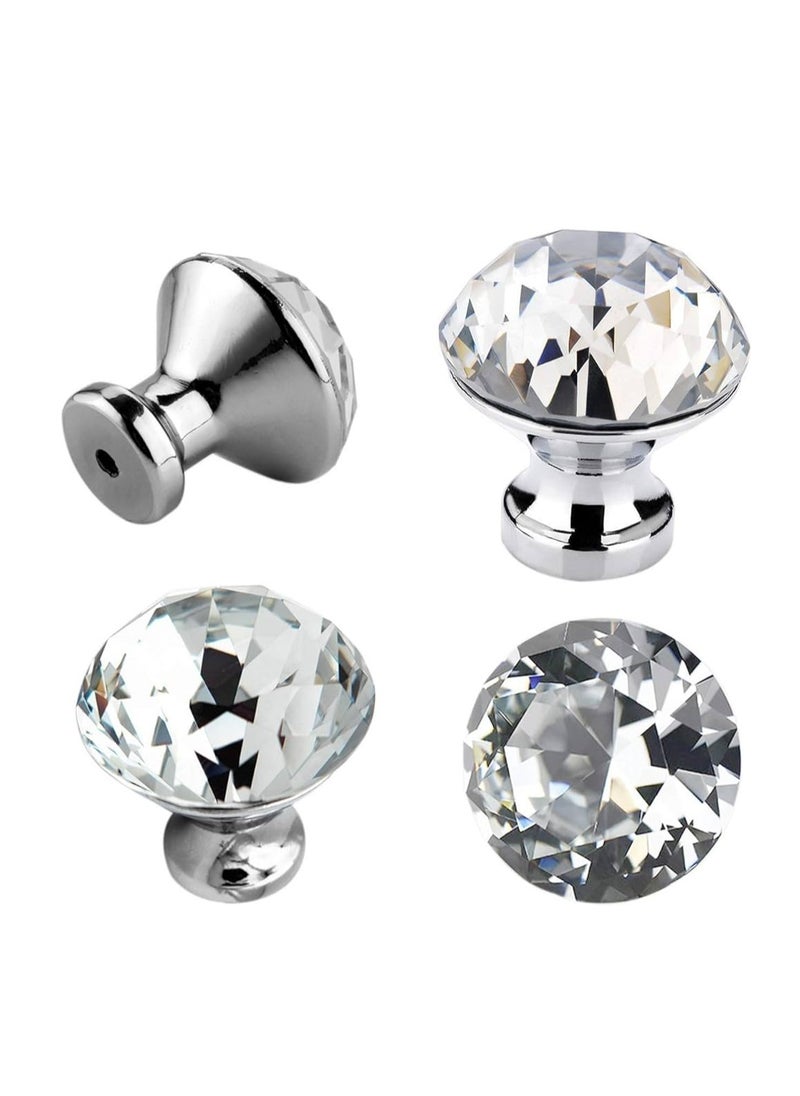 KNP - KNP Crystal Acrylic Knob Cabinet Knobs Drawer Kitchen Cabinets Dresser Cupboard Wardrobe Handles (Clear) 2 pcs - Image 1