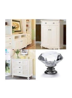 KNP KNP Crystal Acrylic Knob Cabinet Knobs Drawer Kitchen Cabinets Dresser Cupboard Wardrobe Handles (Clear) 2 pcs  - Image 2