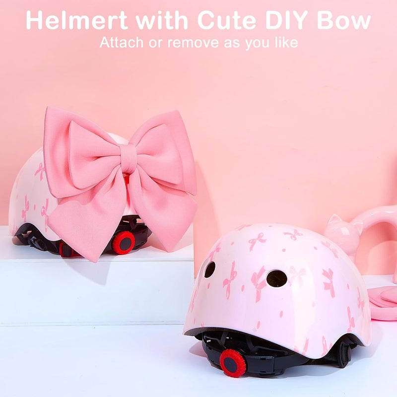 FIODAY Kids Bike Helmet with DIY Bow for Ages 8-14 - Adjustable and Stylish - Image 4
