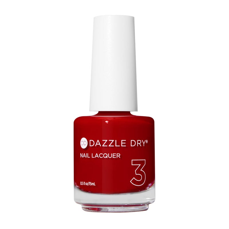 Dazzle Dry Nail Lacquer (Step 3) - Rapid Red - A full coverage classic true red. (0.5 fl oz) - Image 1