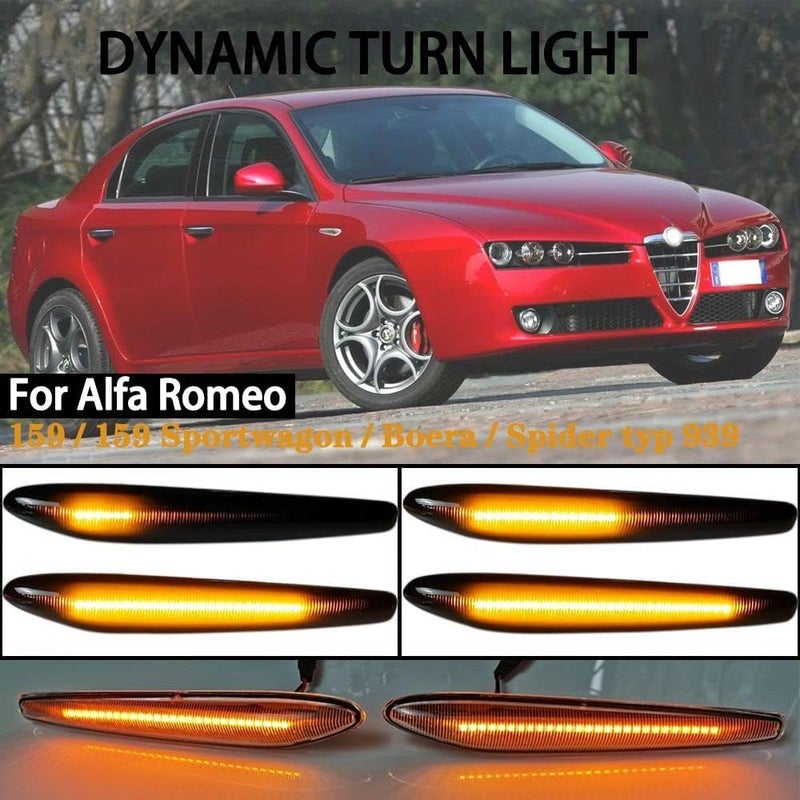 QASULER LED Sequential Turn Signal Light for Alfa Romeo - Image 3