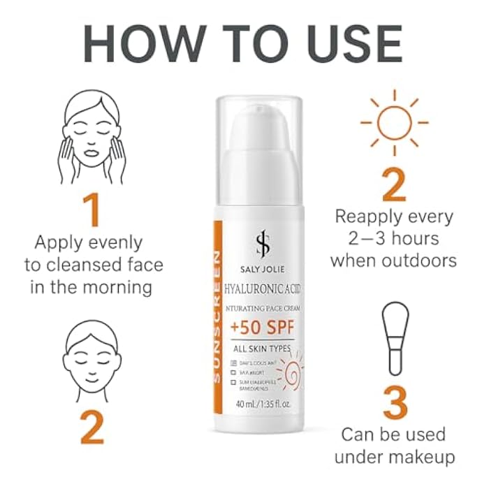 Saly Jolie Sunscreen 50 SPF + Hyaluronic Acid - Image 3