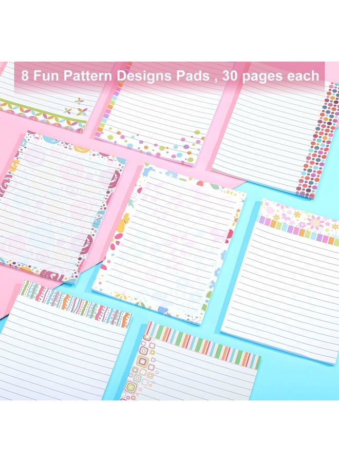 Junkin 8 Pack Fun Pattern Designs Pads Assorted Notepads Cute Paper Note Pads Small Scratch Memo Pad Funny Gifts Office Supplies for Women Work Desk Decor Shopping List Teachers Home Office, 8 Styles - Image 3