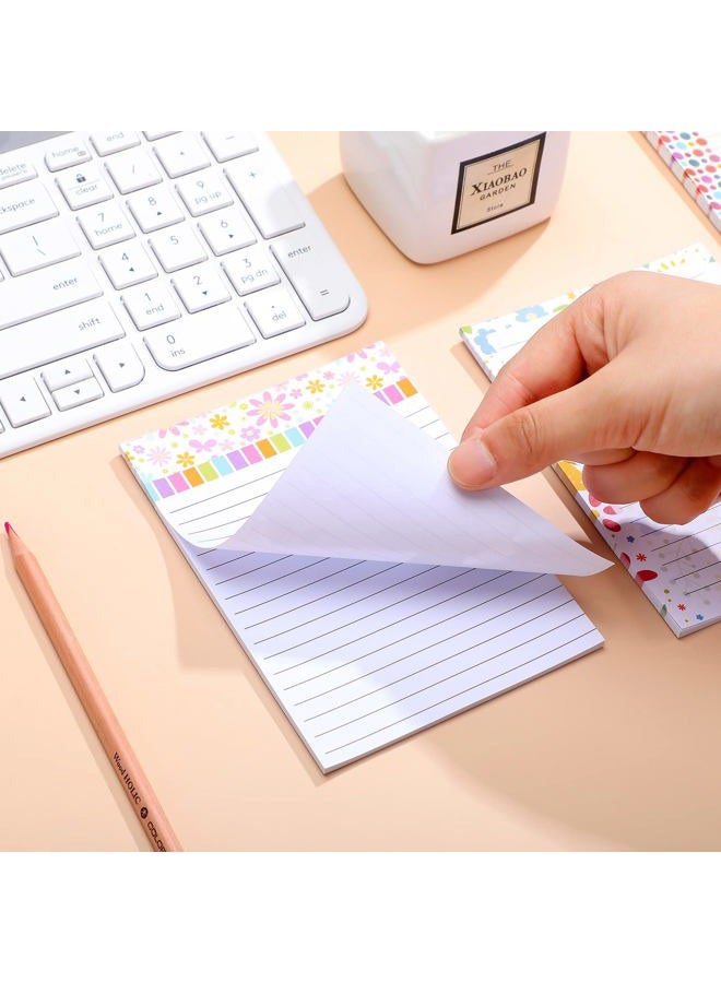 Junkin 8 Pack Fun Pattern Designs Pads Assorted Notepads Cute Paper Note Pads Small Scratch Memo Pad Funny Gifts Office Supplies for Women Work Desk Decor Shopping List Teachers Home Office, 8 Styles - Image 4