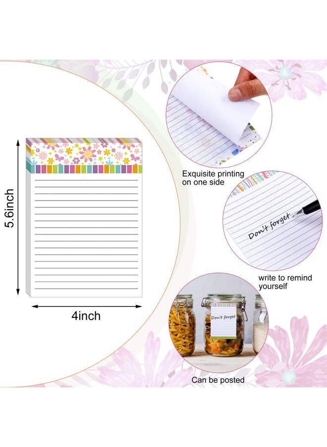 Junkin 8 Pack Fun Pattern Designs Pads Assorted Notepads Cute Paper Note Pads Small Scratch Memo Pad Funny Gifts Office Supplies for Women Work Desk Decor Shopping List Teachers Home Office, 8 Styles - Image 2