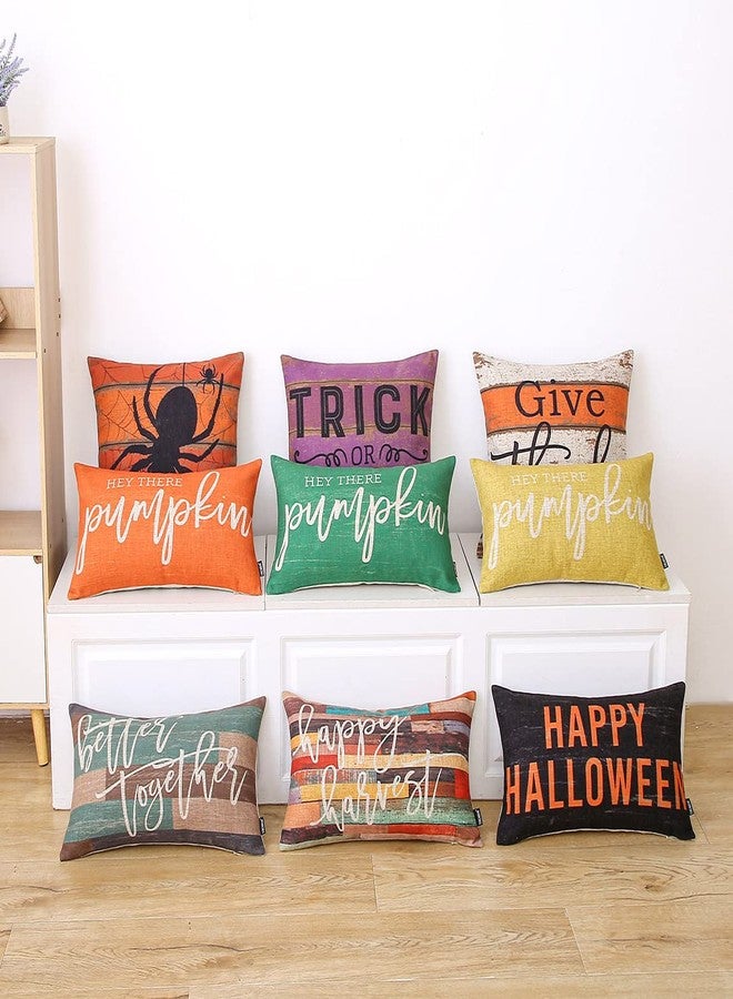 TRENDIN Fall Pumpkin Pillow Cover 12x20 inches Word Hey There Pumpkin Linen Lumbar Decorative Pillow Cover for Sofa Couch Orange PL934TR - Image 3