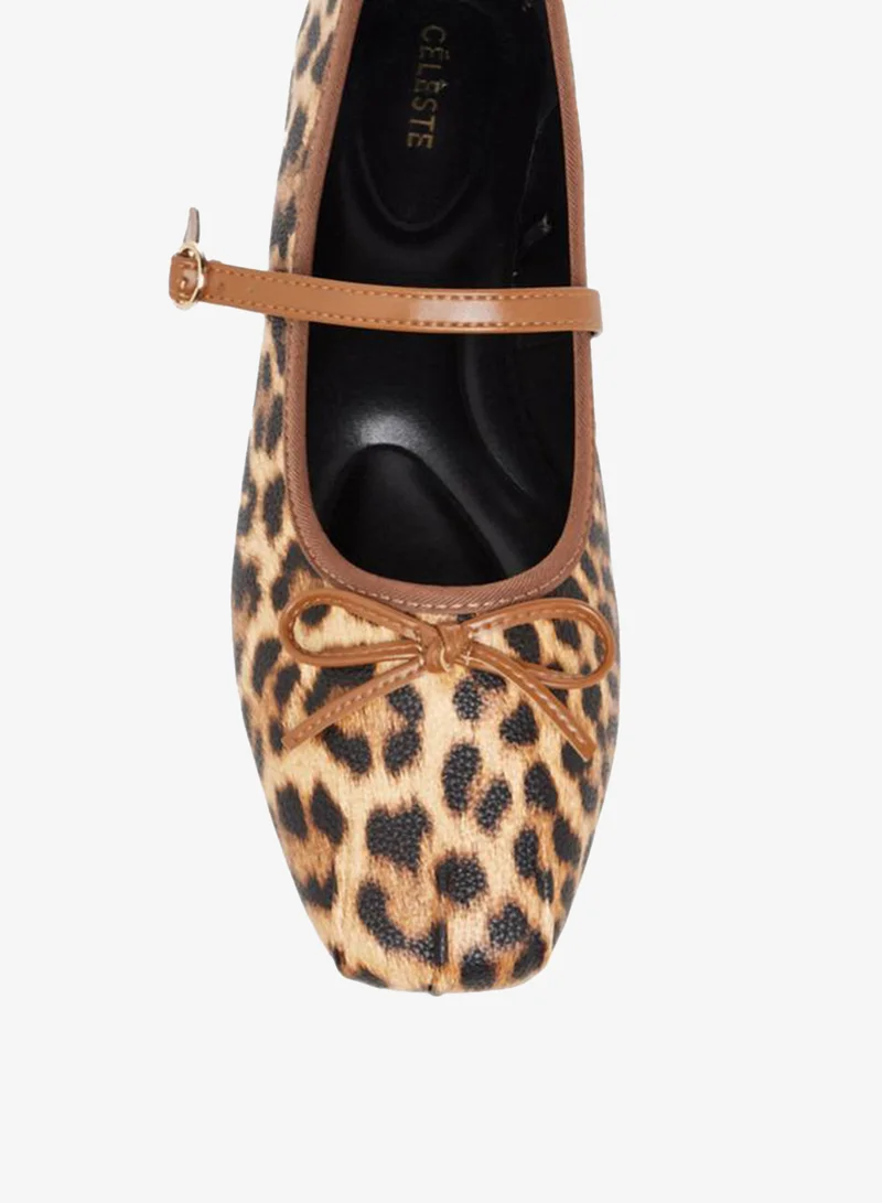 Celeste Women Animal Print Ballerina Shoes
