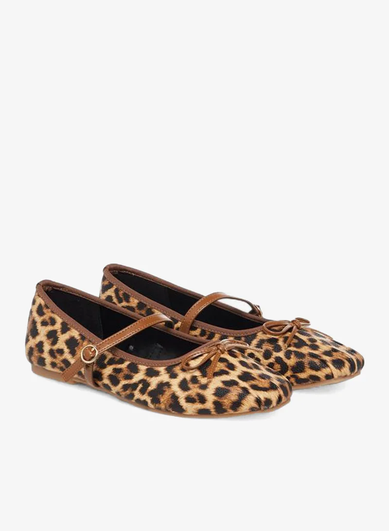 Celeste Women Animal Print Ballerina Shoes