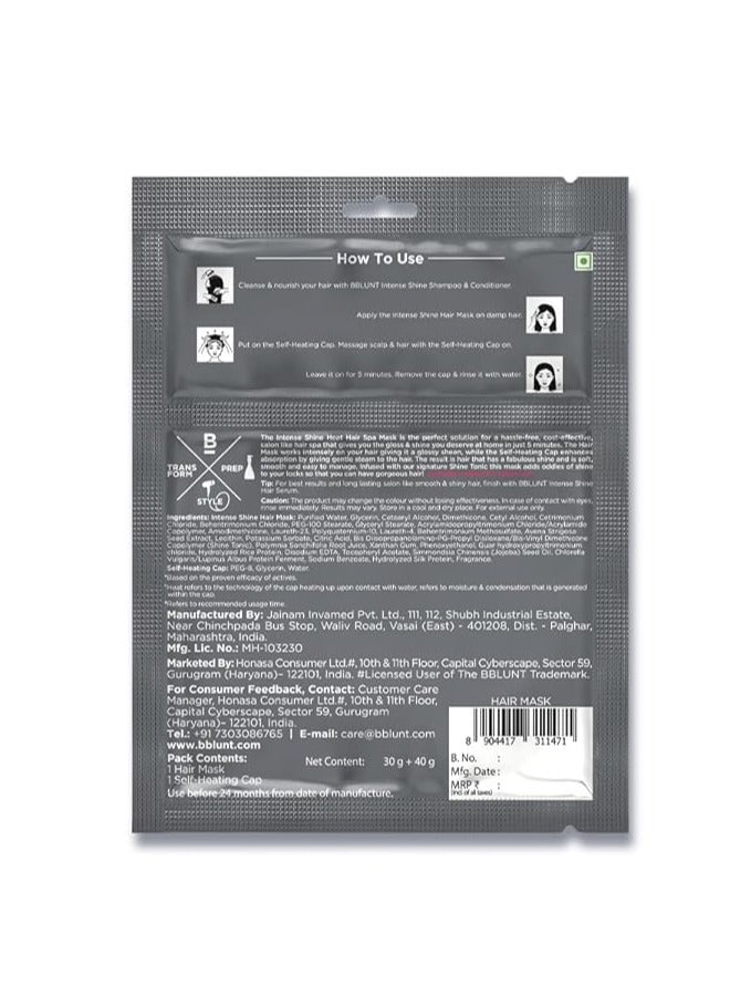 BBLUNT Intense Shine Heat Hair Spa Mask with Rice & Silk Protein for Salon-Like Hair Spa at Home - 70 g - Image 2