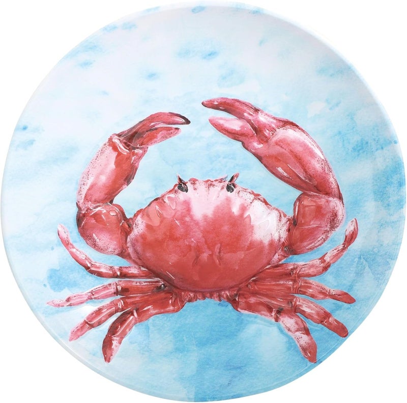 UPware 145 Inch Melamine Large Serving Bowl Mixing Bowl BPAFree Food Bowl for Charcuterie Food Fruit and Salad Indigo Crab - Image 1