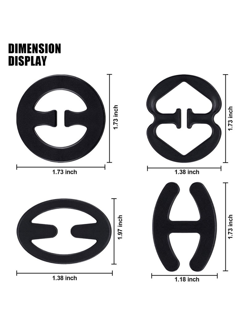 Bra Strap Clips - 12 Pack Adjustable Length Buckles, Anti-Slip and Anti-Glare Underwear Accessories in Black, Transparent, and Skin Tones. Perfect for Comfort and Style! - Image 5