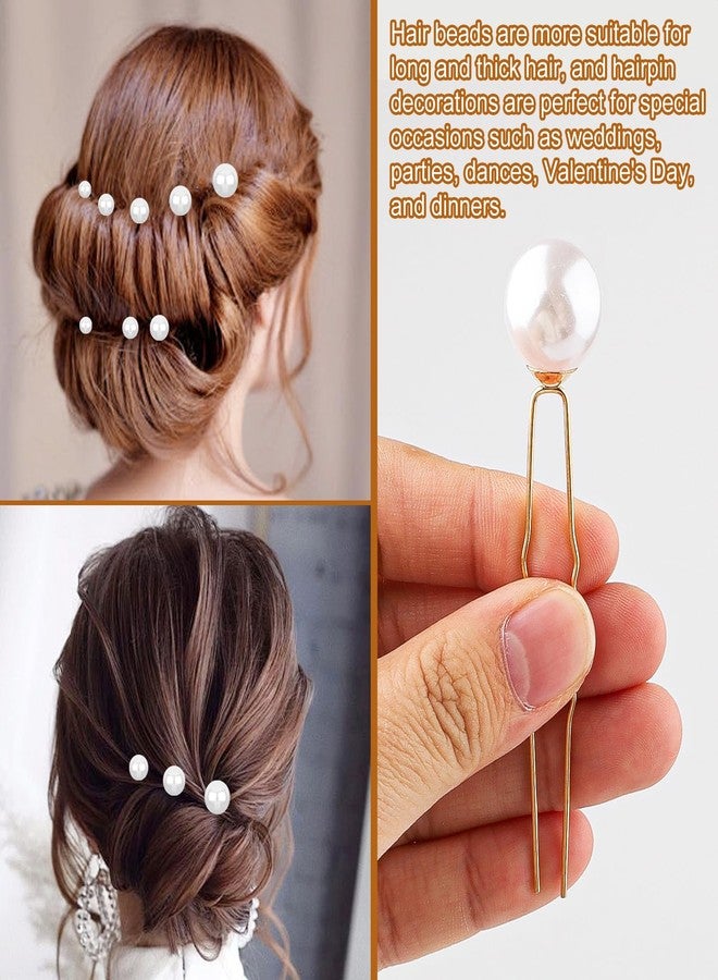 Pretwad 30 Pcs Wedding Pearl Hair Pins - U Shape Bridal Hair Pin, Handmade Pearl Bridal Hairs Accessories, Gold Wedding Bridals Pearls Hair Pins Clips Vintage Hairs Headpiece for Brides Bridesmaid Women Girl - Image 4