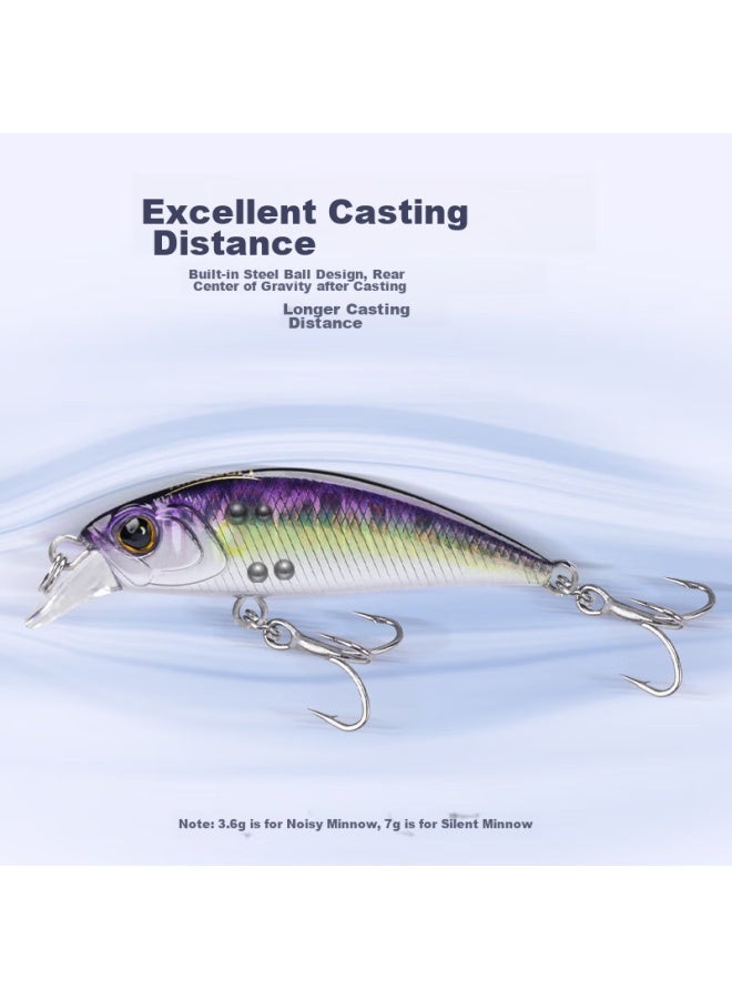 King Lure King Bait, Minnow Sinking Shimmering Tail, Sinking Artificial Bait, Freshwater Bass, Bionic Imitation Bait - Image 3