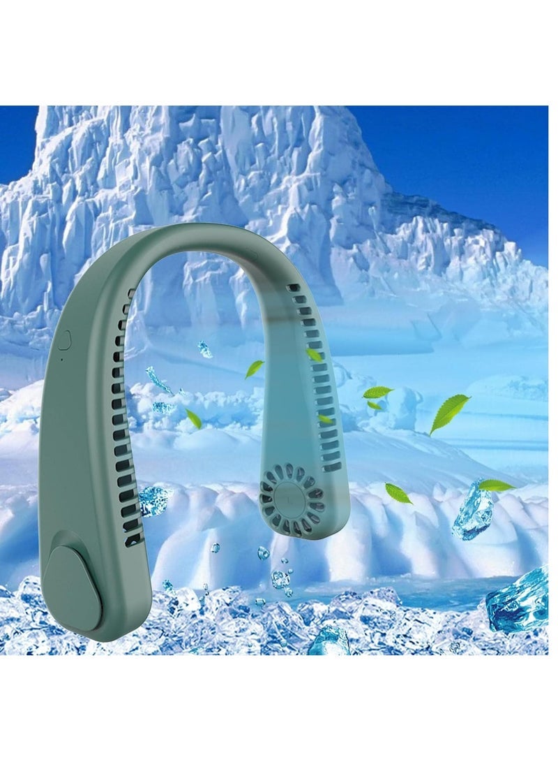 Wearable Fan,Portable Personal Fan | Soft Comfortable Lightweight Hands-Free Fan Stylish Look, Low Consumption Bladeless Neck Fan for Outdoor Indoor - Image 2