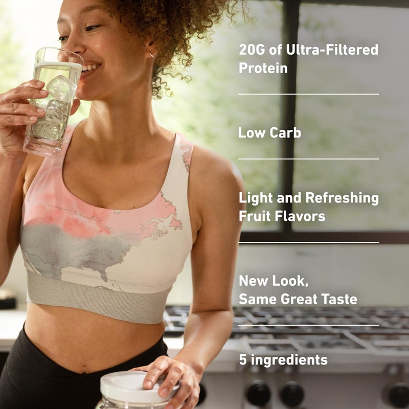 Isopure مسحوق بروتين إيزوبور، بروتين واي معزول شفاف، مشروب استعادة بعد التمرين، خالي من الجلوتين مع صفر سكر مضاف، نكهات - ليمونادة الحمضيات، 16 حصة - Image 4