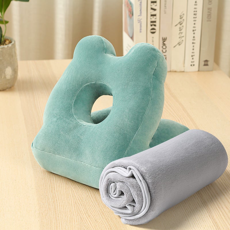 Customizable Nap Pillow Dual-Sided Plush Silk - Versatile Design for Office Naps Student Siestas - Image 1