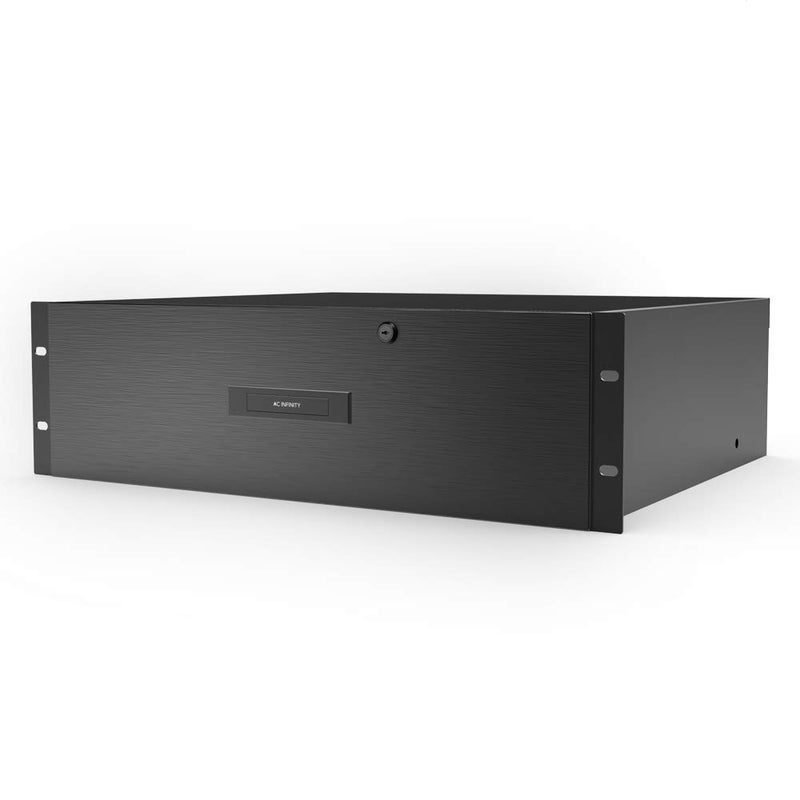 AC Infinity Rack Mount Drawer 3U with Aluminum Faceplate, with Lock and Key, for 19â€ Equipment Server AV DJ Cabinets Racks - Image 1