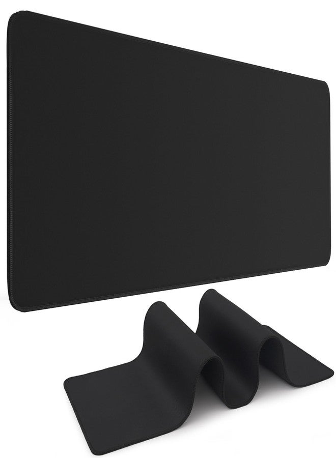 DIGSOM Black Mouse Pad Gaming Keyboard Pad 31.5 x 11.8in Large Computer Mouse Pad with Anti-Slip Rubber Base and Stitched Edges, Extended Mouse Mat for Gaming Working - Image 1