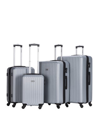 Luggage Set of 4, ABS Hard Shell Suitcase with Expandable Zipper, 360° Spinner Wheels, Number Lock, Lightweight Trolley Travel Bag