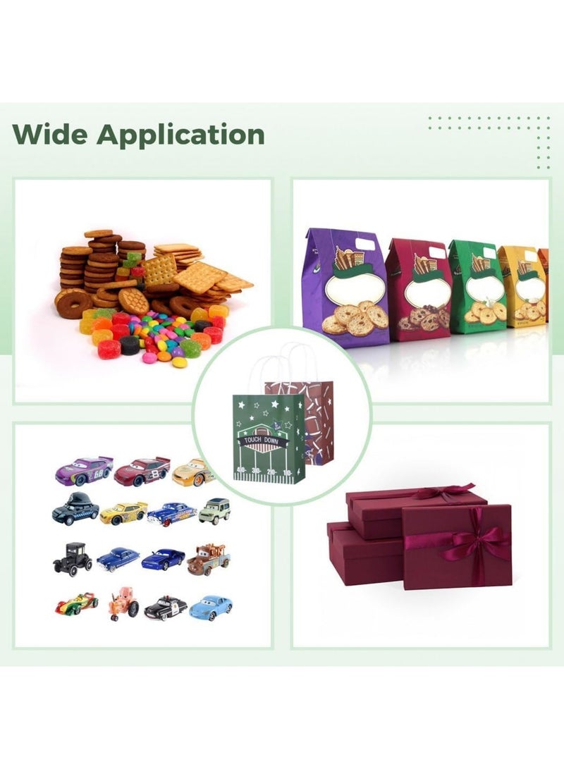 SOLARAE Touch Down!!! Bulk of Football Party Bag | Quality Paper Treat Bag with Handle | Awesome Goodie Gift Bags for College Orientation, Foot Ball Party, Summer Camp Supplies - Image 5