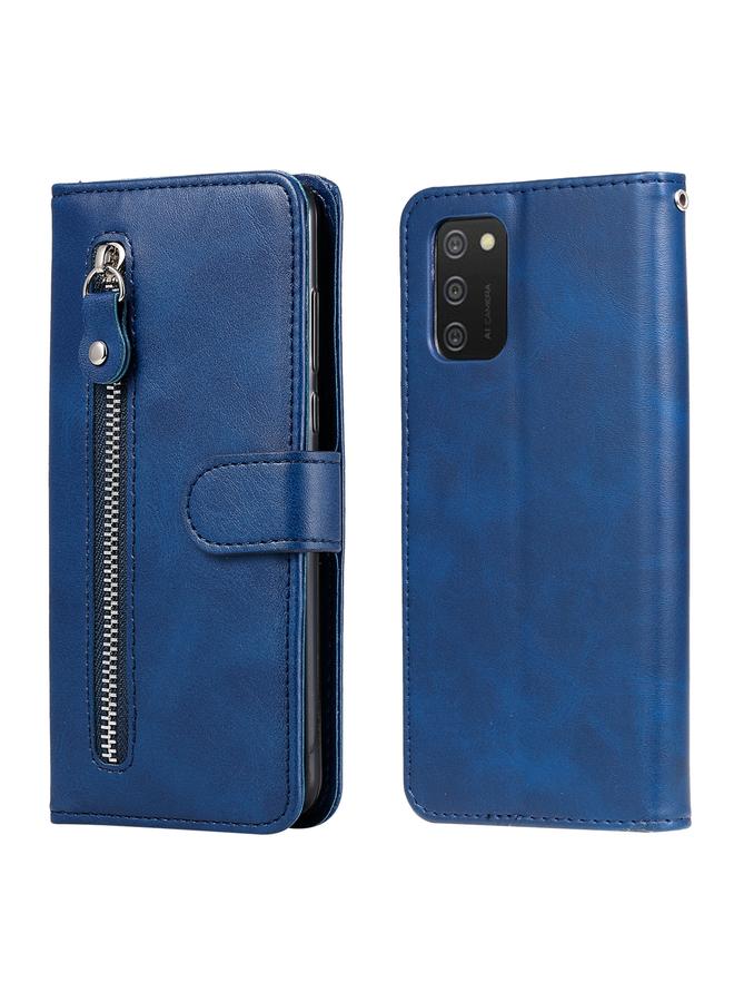 اس-توب جراب لهاتف Samsung Galaxy A03s، جراب جلدي أنيق بسحاب من جلد العجل مع حامل وفتحات للبطاقات ووظيفة المحفظة - Image 1