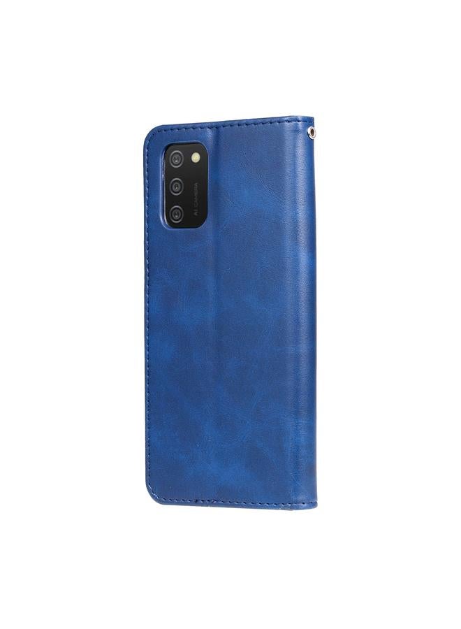 اس-توب جراب لهاتف Samsung Galaxy A03s، جراب جلدي أنيق بسحاب من جلد العجل مع حامل وفتحات للبطاقات ووظيفة المحفظة - Image 3