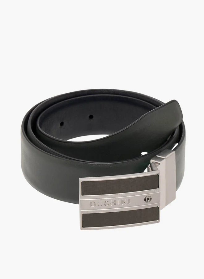 DUCHINI Solid Belt with Auto Lock Buckle Closure