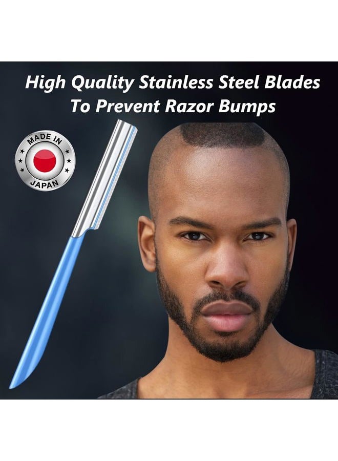 VERTEX مجموعة أدوات تشذيب الشارب والمقص - ماكينة حلاقة للسفر للرجال مع مشط ومقص لتشذيب اللحية وحواف مستقيمة من الفولاذ المقاوم للصدأ لتشكيل اللحية بعد صبغها باللون الأسود، مشكل الشارب، المقصات، البلسم، المشط، فرشاة الغسل - Image 4