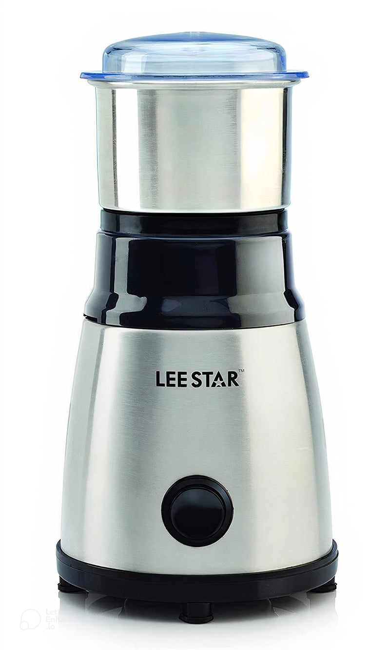Lee Star 400-Watt Mixer Grinder for Wet & Dry Grinding with Stainless Steel Grinder Jar with Lid High Speed Kitchen Mill for Spice Herb Cereal Beans Vegetables Fruits Nuts Spices, LE-804 (Black) - Image 1