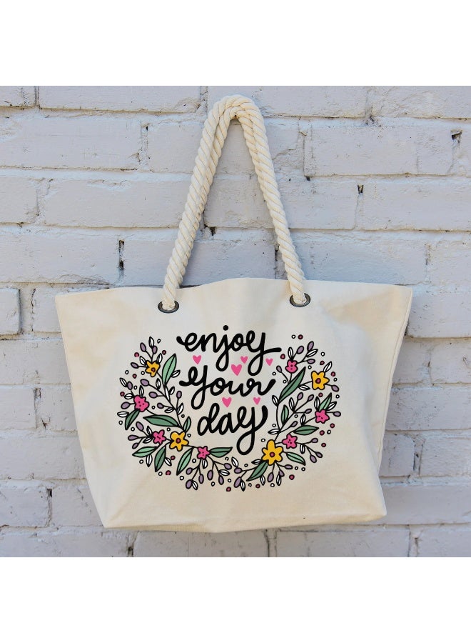 We Print, Your Gift Women's Beach Bag, Multi purpose tote bag, Summer gift, Sea bag, 47 cm *37 cm, One sided printing - Image 2