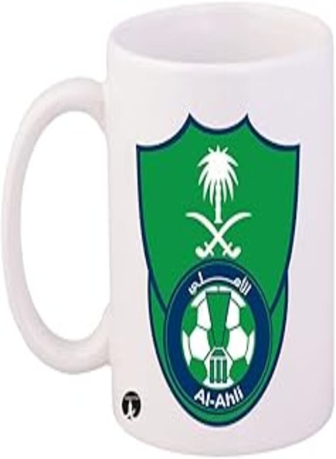 RYN PRINTED/Al-Ahli/FC Coffee Mug White Green/Blue 11ounce