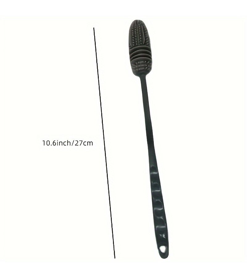 1pc Multi Purpose Silicone Cleaning Brush With Long Handle Versatile For Kitchen Bathroom Car Cup And Bottle Scrubbing No Electricity Needed - Image 2