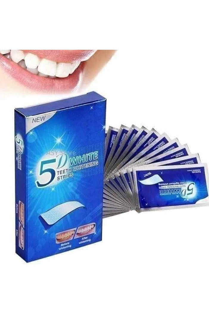 5D 5D Teeth Whitening Strips Double Adhesive 10 Strips - Image 1