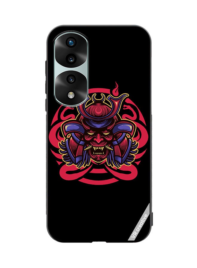 VR CREATIVE Protective Case Cover For Honor 70 Pro plus Japanesse Samurai Mask Design Multicolour - Image 1