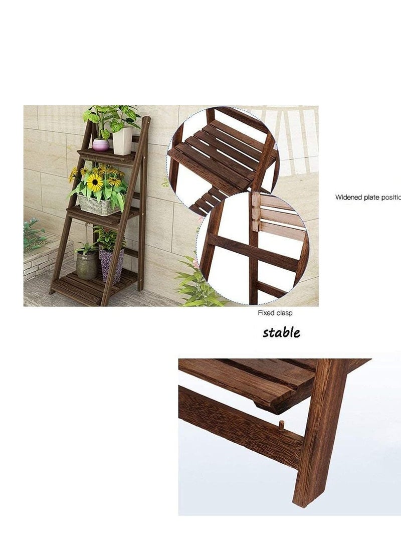 FFD Flower Stand Foldable Plant Shelf,Plant Stand,Indoor Flower Pot Holder,Flower Stand Ladder,Outdoor Folding A Frame Display Shelf Plant Stand Rack - Image 5