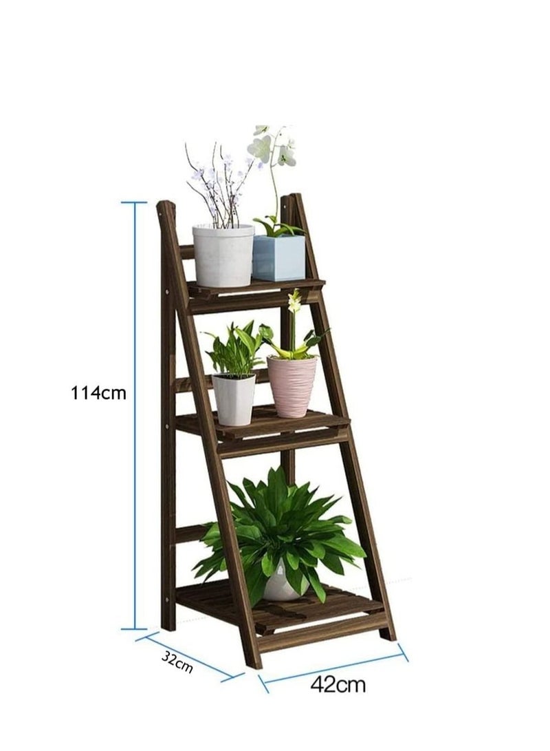 FFD Flower Stand Foldable Plant Shelf,Plant Stand,Indoor Flower Pot Holder,Flower Stand Ladder,Outdoor Folding A Frame Display Shelf Plant Stand Rack - Image 2