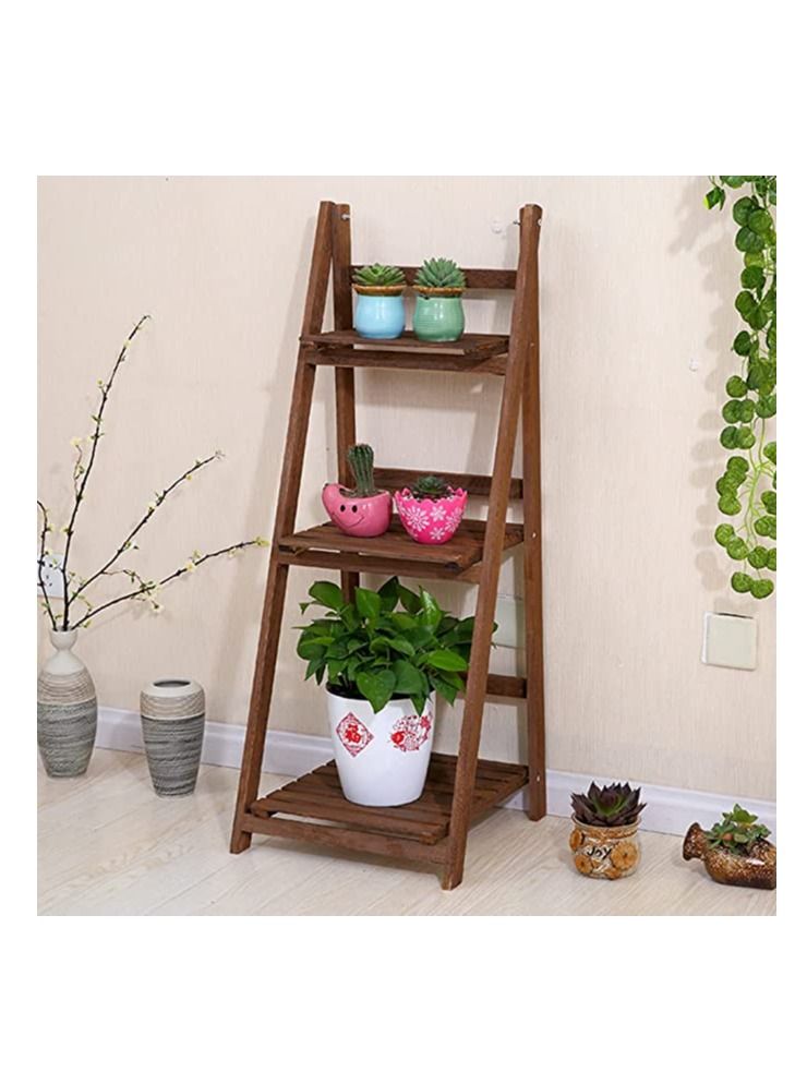 FFD Flower Stand Foldable Plant Shelf,Plant Stand,Indoor Flower Pot Holder,Flower Stand Ladder,Outdoor Folding A Frame Display Shelf Plant Stand Rack - Image 3