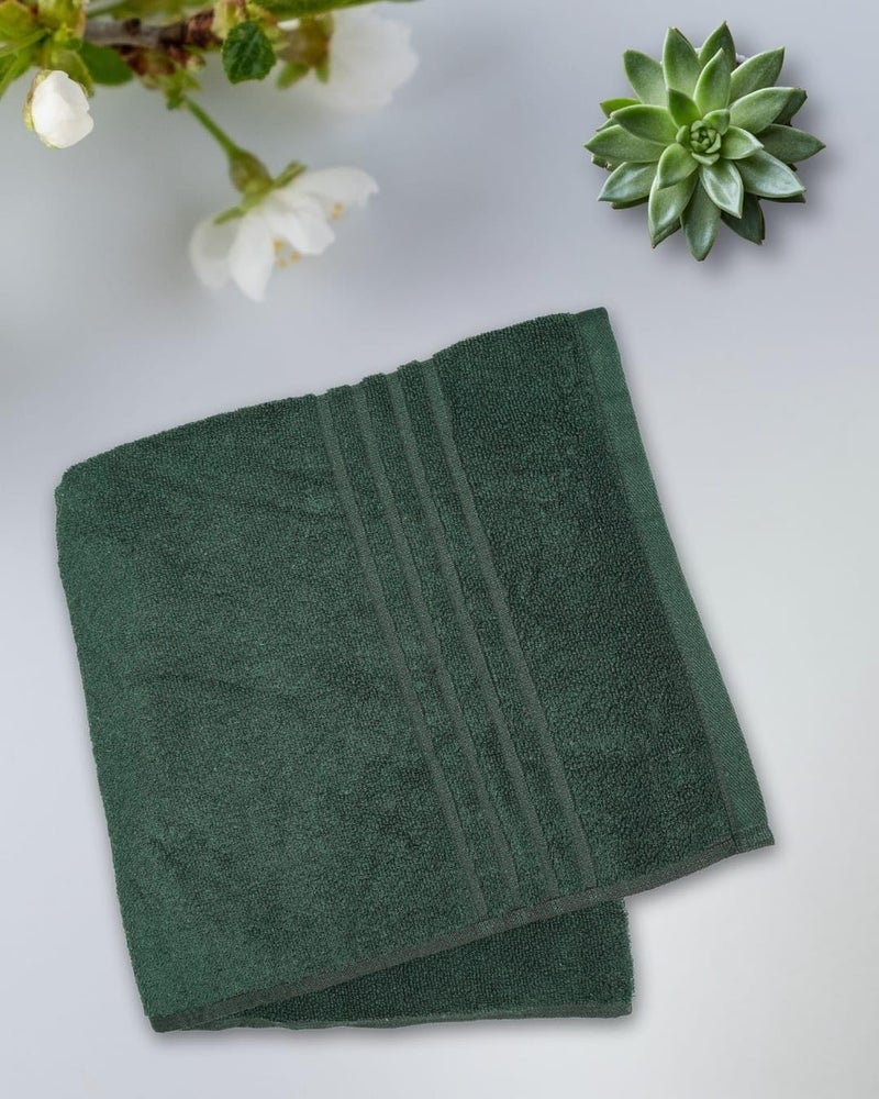 MERARO Cotton Towels | Large Size Bath Towel for Home Salon Spa Gym Beach- Soft & Absorbent | 500 GSM | 1 Piece Towel for Men/Women | Urban Comfort | 76cm x 153cm (Green) - Image 2