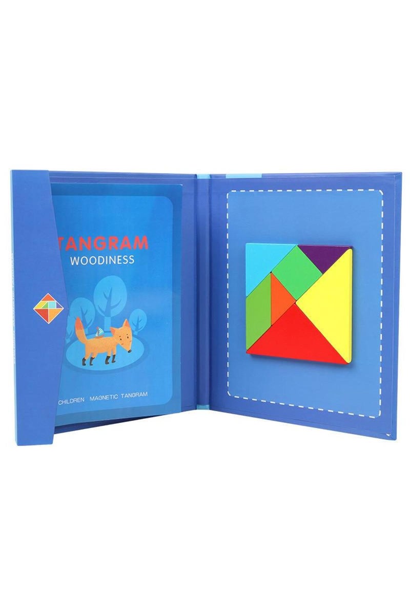 erorex NB170C1 Wooden Jigsaw Magnetic Tangram Puzzle Book Educational Toys For Children Baby Kid Portable M