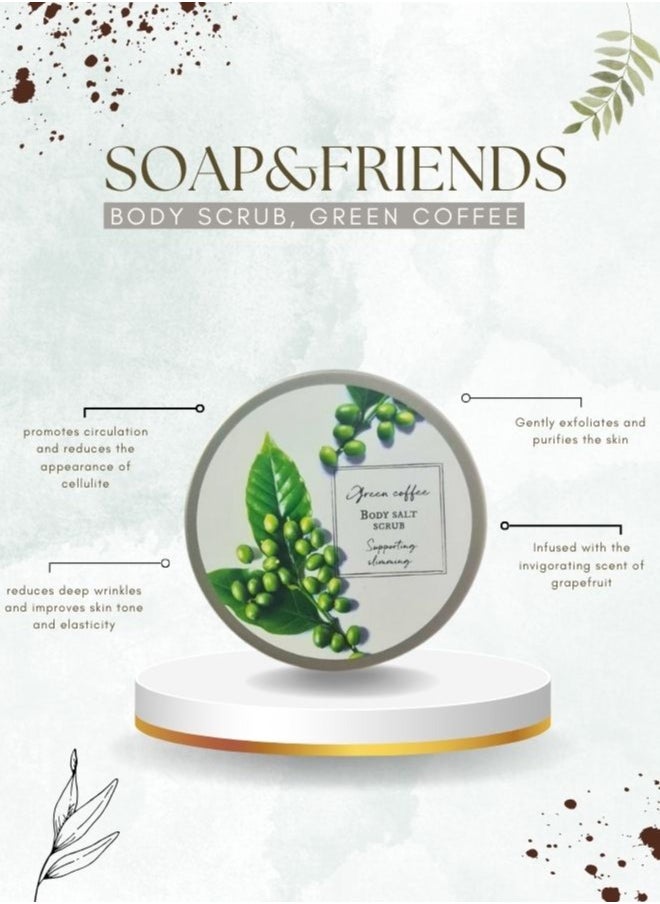 Soap&Friends Green Coffee Slimming Bath Milk, Body Balm, Body Scrub & Massage Block Gift Set, Set of 4  - Image 4