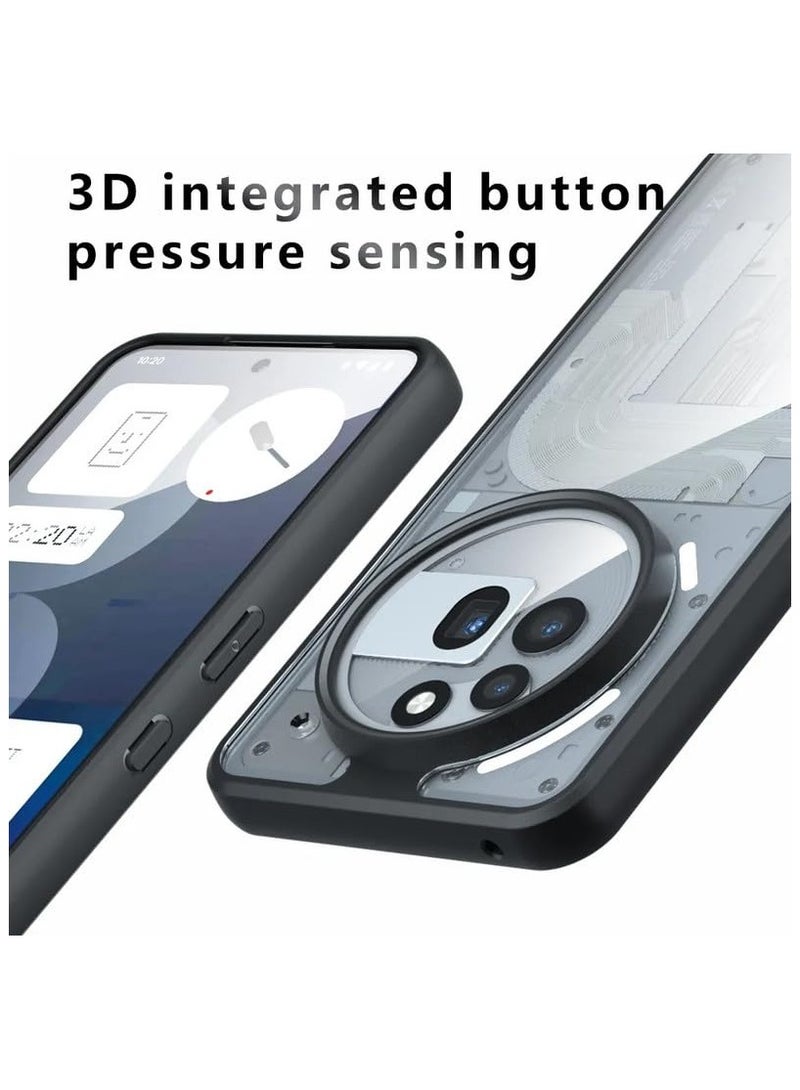 Case for Nothing Phone 3a Pro Shockproof Crystal Clear Hard Back Cover Anti-Yellowing Case 360 Degree Protection TPU Bumper Transparent Back Cover Case for Nothing Phone 3a Pro - Image 3