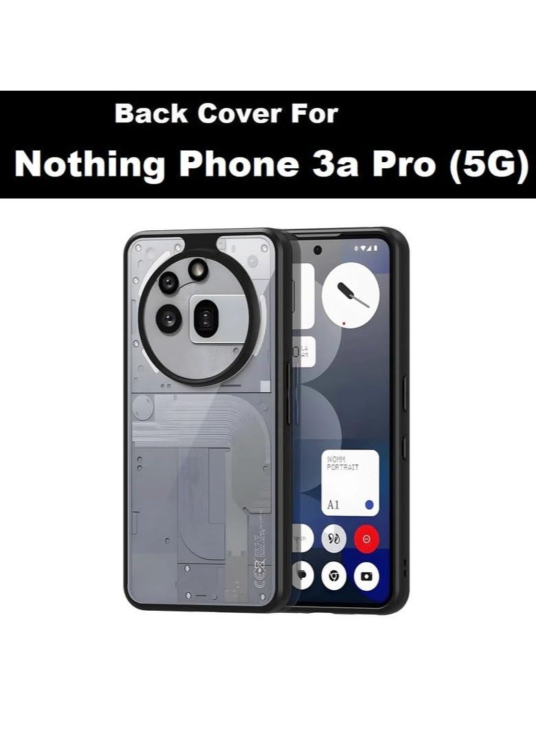 Case for Nothing Phone 3a Pro Shockproof Crystal Clear Hard Back Cover Anti-Yellowing Case 360 Degree Protection TPU Bumper Transparent Back Cover Case for Nothing Phone 3a Pro - Image 2
