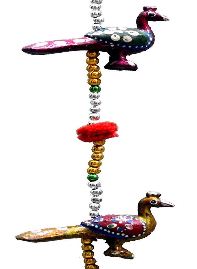 NOKHWAL Peacock Wall Hanging Feng Shui Main Door Wall Hanging Handmade latkan Toran for Pooja Garden Hall Home Decoration for Home Décor Diwali Wall Decoration (Set of 4 Unit) (Peacock) - Image 2
