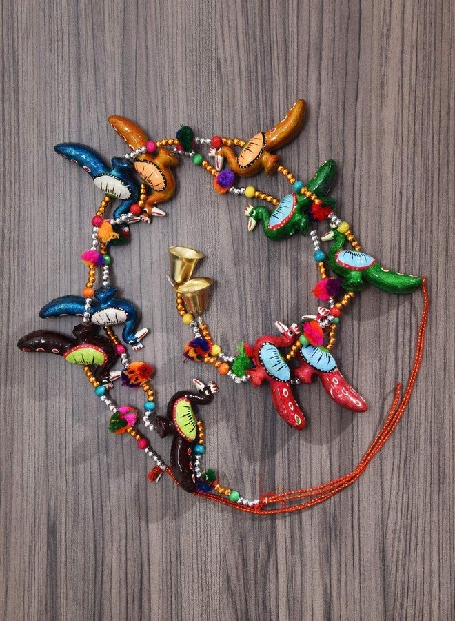 NOKHWAL Peacock Wall Hanging Feng Shui Main Door Wall Hanging Handmade latkan Toran for Pooja Garden Hall Home Decoration for Home Décor Diwali Wall Decoration (Set of 4 Unit) (Peacock) - Image 3