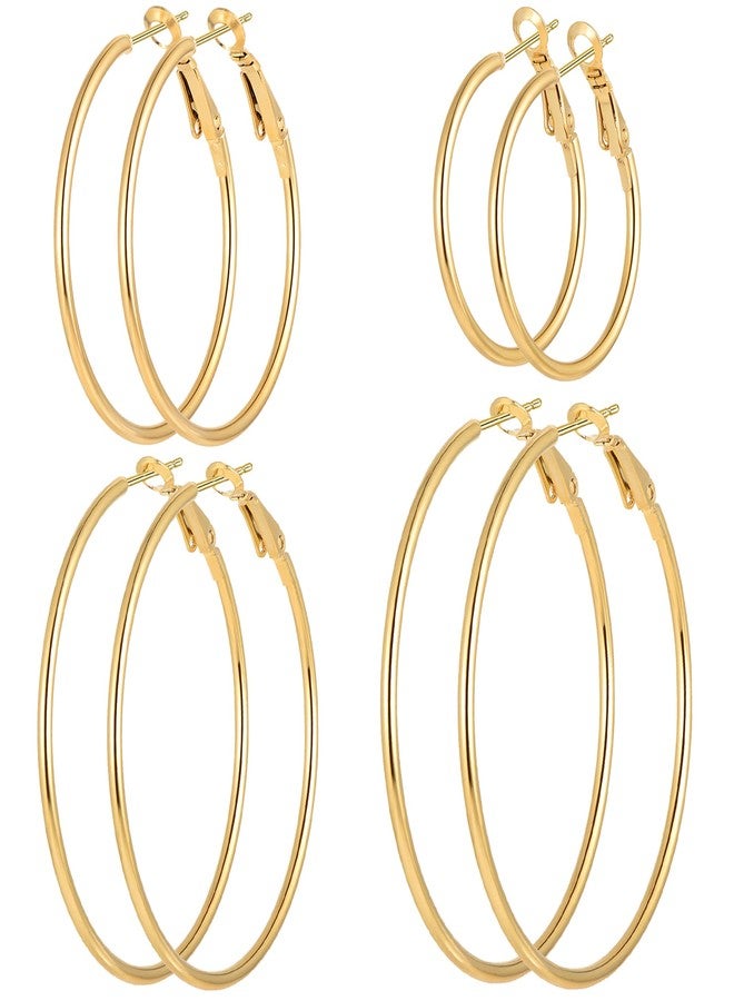 Cuicanstar 8 Pairs Stud Earrings Hoop Earrings Set for Women Girls, Gold Plated Silver Black Stainless Steel Hoops Women's Earrings Loop Earrings 3-6mm Studs Earrings Cubic Zirconia CZ Earrings - Image 1
